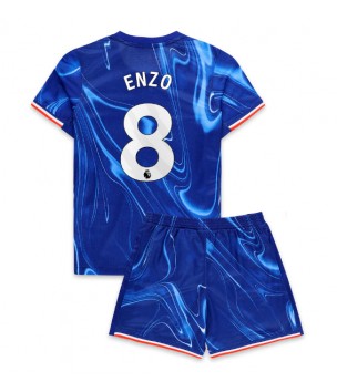 Billiga Chelsea Enzo Fernandez #8 Hemmatröja Barn 2024-25 Kortärmad (+ Korta byxor)